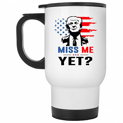 14 oz. White Travel Mug