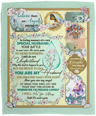 In Loving Memory Of A Very Special Husband, White, Cozy Plush Fleece Blanket - 50x60