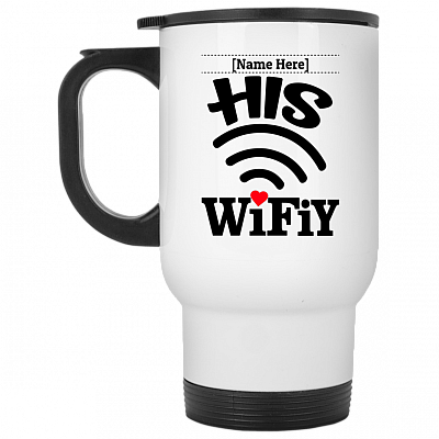 14 oz. White Travel Mug