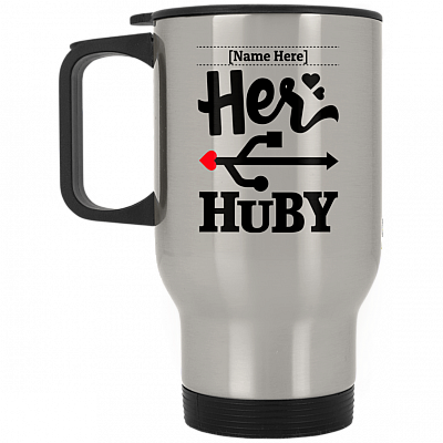 14 oz. Silver Travel Mug