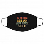Trump Mask, Black, Cloth Face Cover – Medium/Large