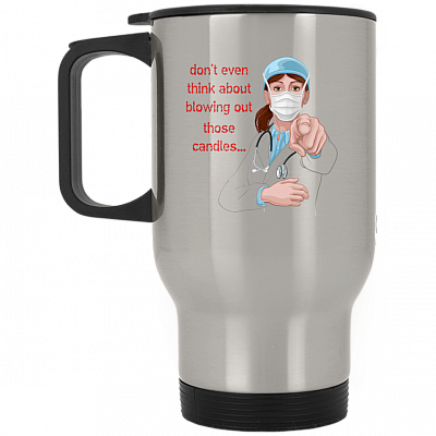 14 oz. Silver Travel Mug