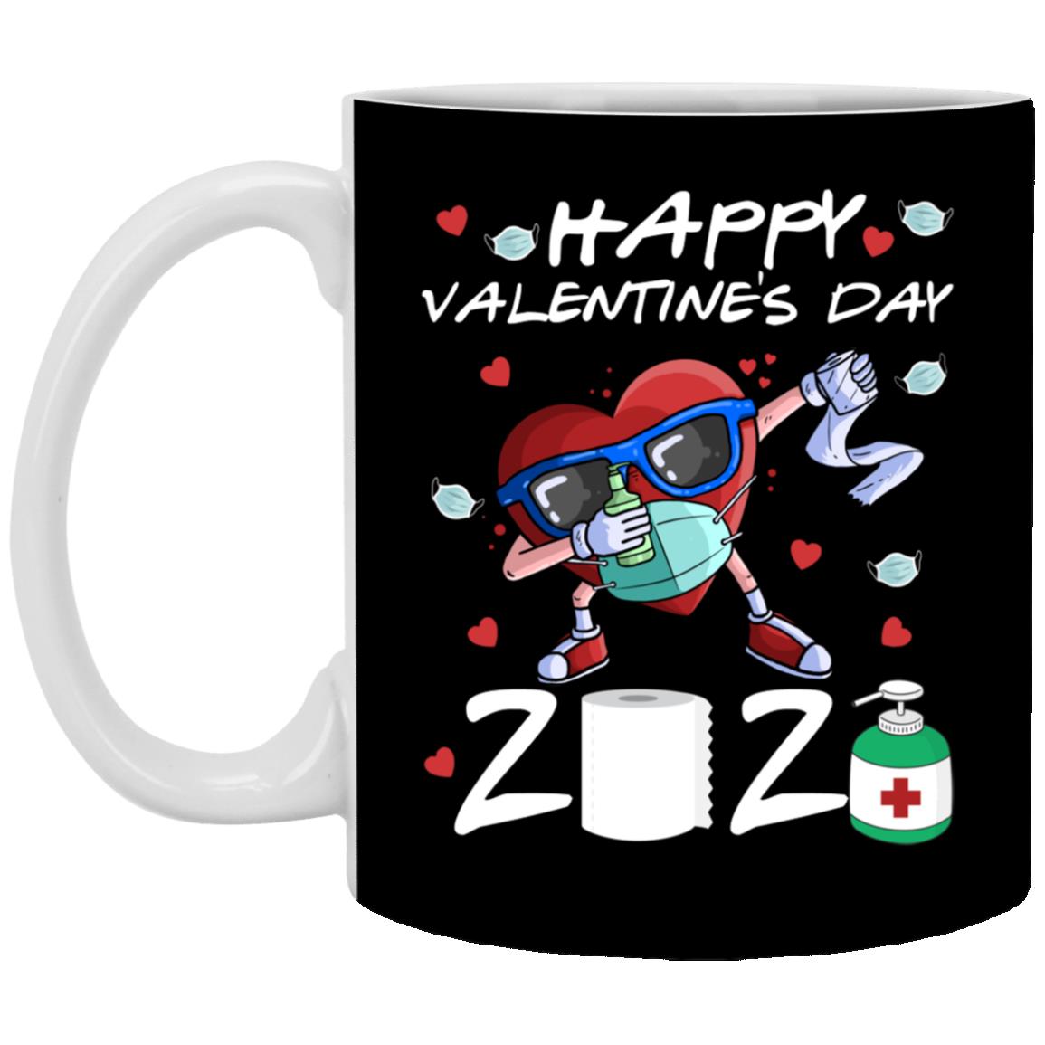 Heart Mug, Black, 11 oz. White Mug