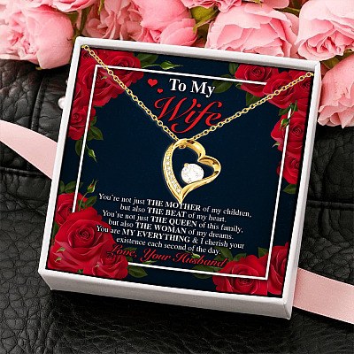 Alternative view of To My Wife You Are My Everything Romantic Anniversary Gift Forever Love Pendant Necklace