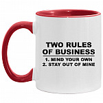 AM11OZ Accent Mug, White/Red, 11 oz. Accent Mug