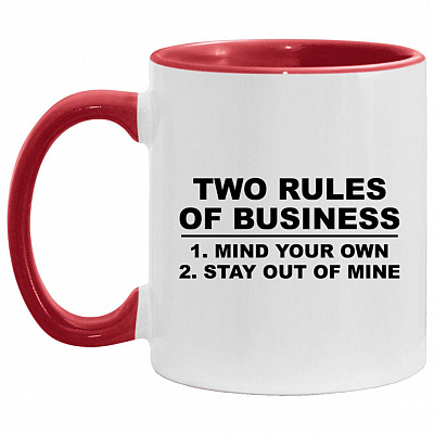 AM11OZ Accent Mug, White/Red, 11 oz. Accent Mug