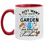 AM11OZ Accent Mug, White/Red, 11 oz. Accent Mug