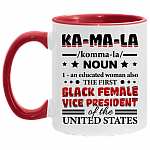 Kamala Harris 2020 Definition Madame Vice President of Us Accent Mug, White/Red, 11 oz. Accent Mug