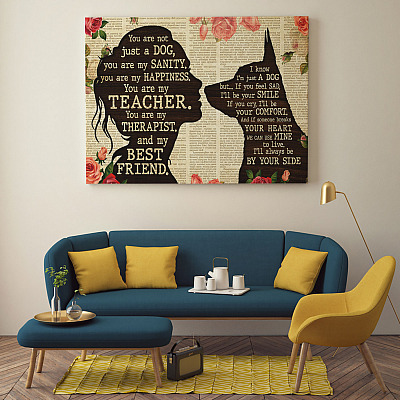 Alternative view of German Shepherd You Are Not Just A Dog You Are My Sanity Wrapped Framed Canvas Prints - Unframed Poster