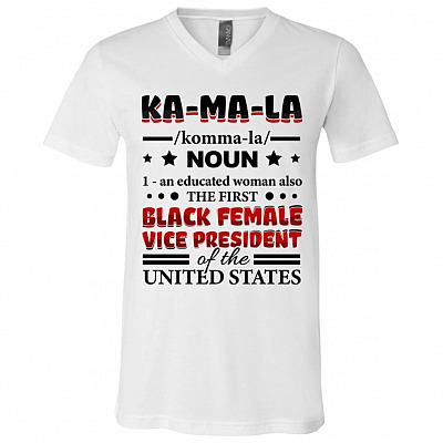 Kamala Harris 2020 T-Shirt, White, V-Neck T-Shirt
