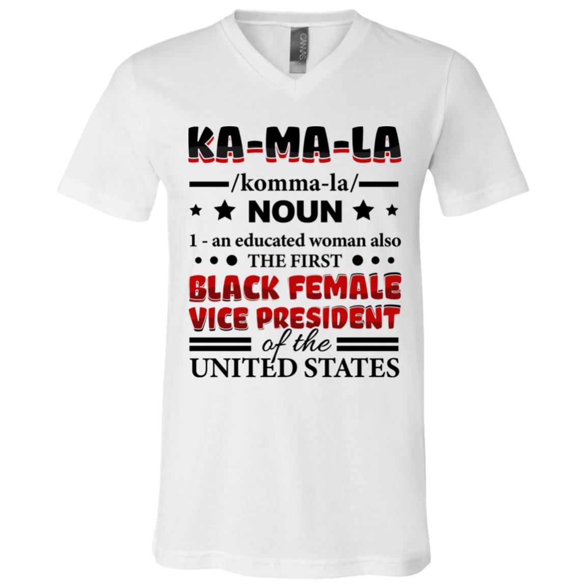 Kamala Harris 2020 T-Shirt, White, V-Neck T-Shirt