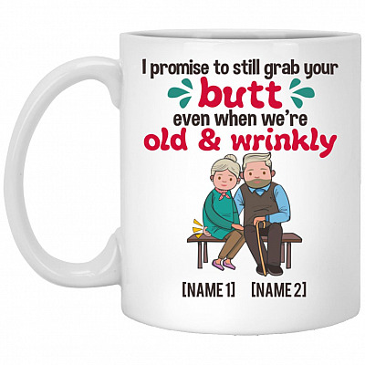 Personalized I Promise, White, 11 oz. White Mug