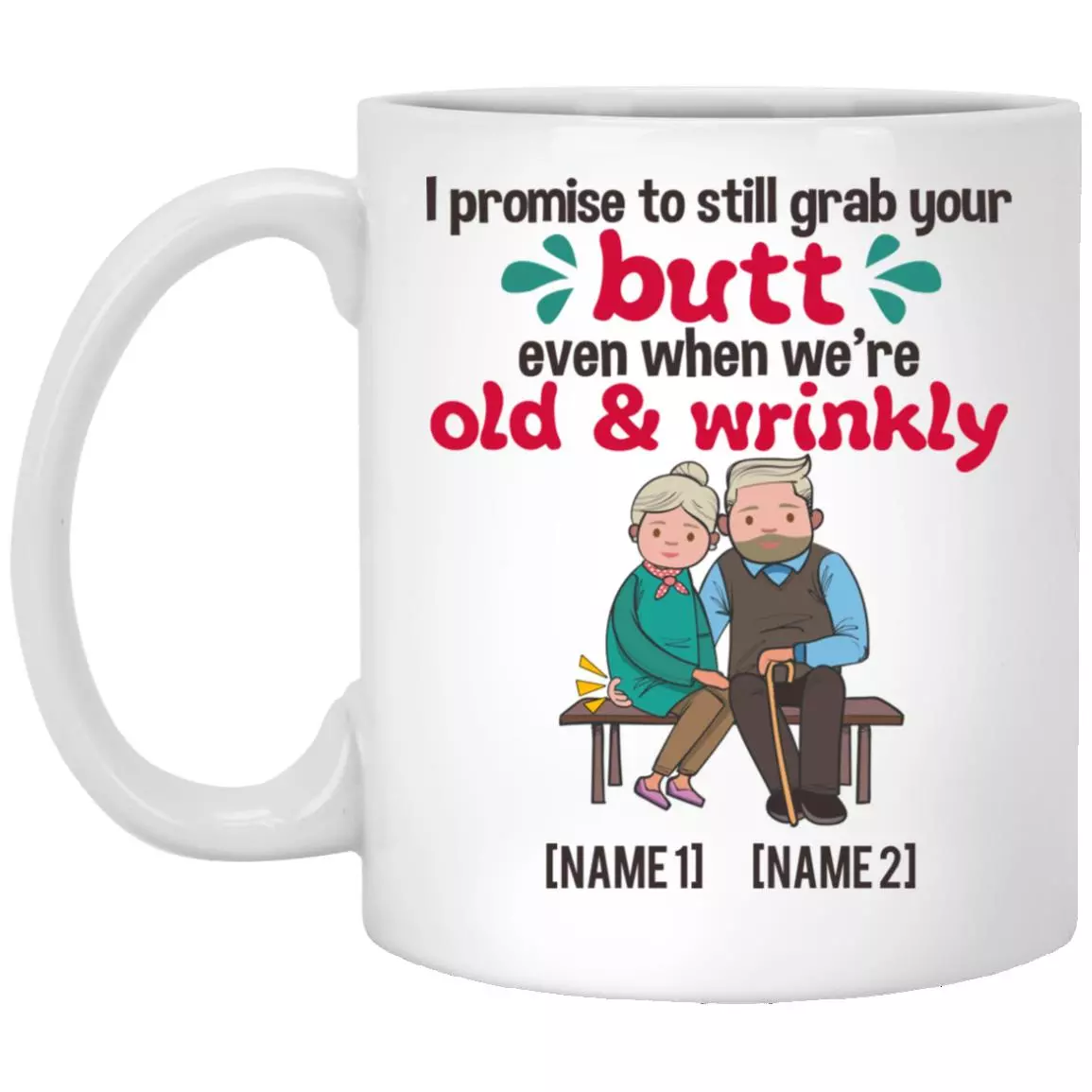 Personalized I Promise, White, 11 oz. White Mug