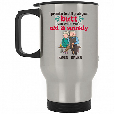 14 oz. Silver Travel Mug