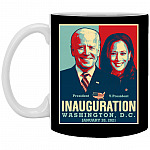 President Joe Biden Kamala Harris Mug, Black, 11 oz. White Mug