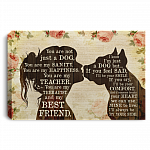 Pitbull You Are Not Just a Dog You're My Teacher My Best Friend Framed Canvas - Unframed Poster, White, 0.75'' Framed Canvas