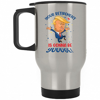 14 oz. Silver Travel Mug