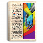 I Choose You to Do Life With Hand In Hand Side By Side LGBT Anniversary Gifts Framed Canvas - Unframed Poster, White, 0.75'' Framed Canvas