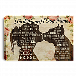 Personalized Pitbull You Are Not Just a Dog You're My Teacher My Best Friend Framed Canvas - Unframed Poster, White, 0.75'' Framed Canvas