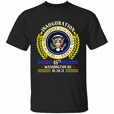 Biden 46th President Shirt, Black, Unisex T-Shirt