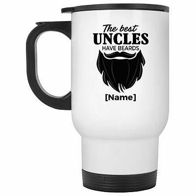 14 oz. White Travel Mug