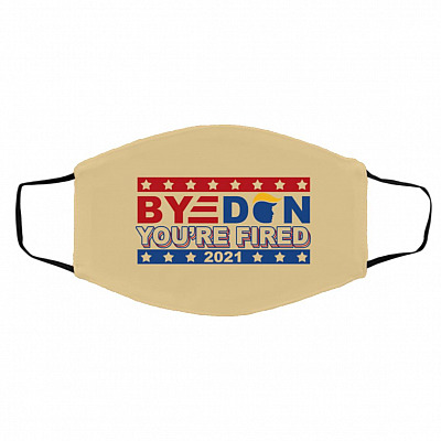 Byedon You're Fired, Tan, Cloth Face Cover – Medium/Large