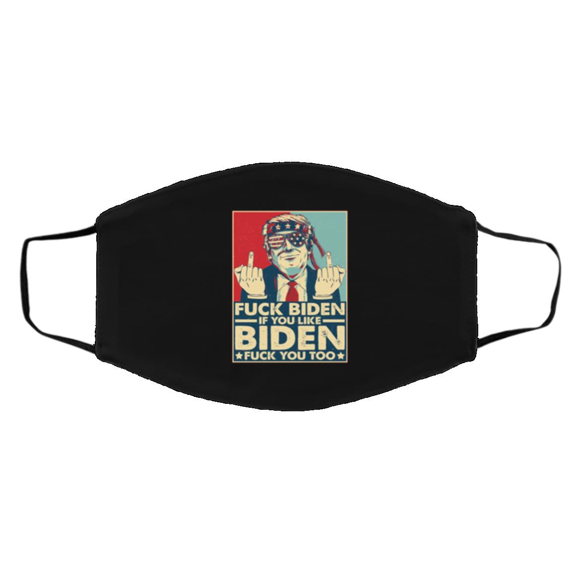 Trump Middle Finger, Black, Cloth Face Cover – Medium/Large Trump Middle Finger, Black, Cloth Face Cover – Medium/Large