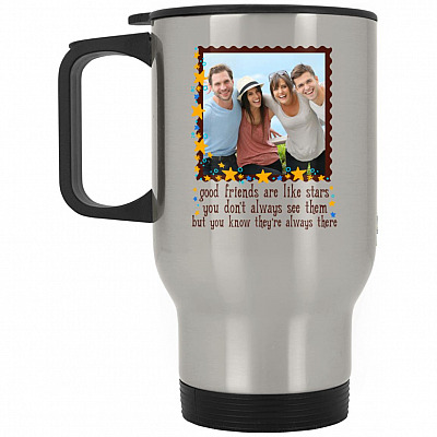 14 oz. Silver Travel Mug