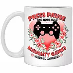 Press Pause Mug, White, 11 oz. White Mug