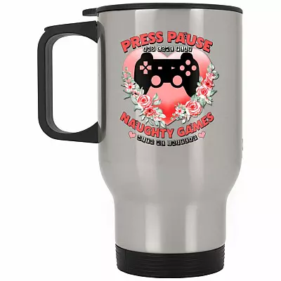 14 oz. Silver Travel Mug