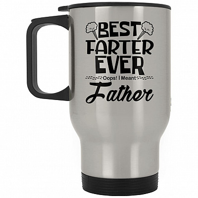 14 oz. Silver Travel Mug