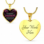 To My Wife I Love You You Are the Best Thing That Ever Happened to Me Heart Pendant Necklace - Heart Luxury Necklace (Gold Plated)