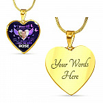 Custom Photo God Wants You I Need You Here with Me in Loving Memory Sayings Heart Pendant Necklace - Heart Luxury Necklace (Gold Plated)