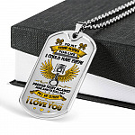 To My Riding Partner Biker I Could Have Every Pressed Tight Against Mine Biker Couple Quote Dog Tag Necklace - Dog Tag (Silver)