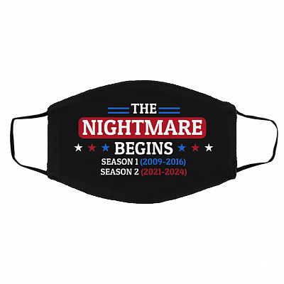 Nightmare Mask, Black, Cloth Face Cover – Medium/Large