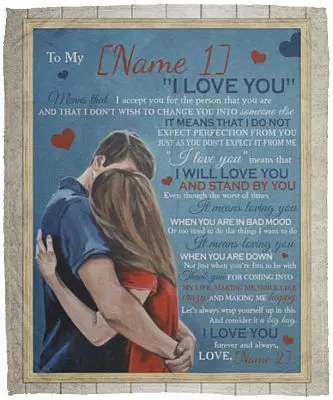 Personalized To My Girlfriend Blanket, White, Cozy Plush Fleece Blanket - 50x60