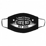 Dog Mask, Black, Cloth Face Cover – Medium/Large