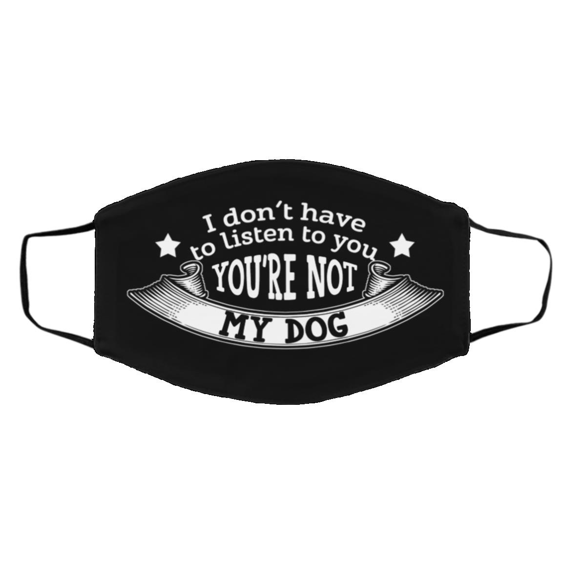 Dog Mask, Black, Cloth Face Cover – Medium/Large