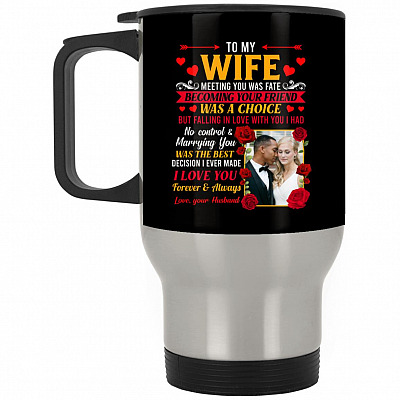 14 oz. Silver Travel Mug