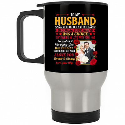 14 oz. Silver Travel Mug