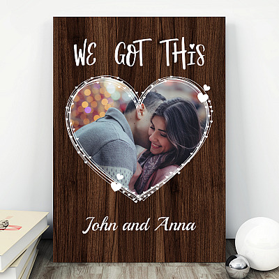 Alternative view of Personalized Photo We Got This Love Gallery Wrapped Framed Canvas Prints-Unframed Poster-Home Decor Wall Art