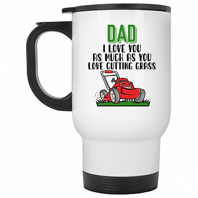 14 oz. White Travel Mug