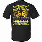 I Asked God For A Miracle He Sent Me My Freaking Sexy Wife Print On Back Shirt - Funny Print On Back Only Shirt, Black, Unisex T-Shirt