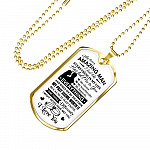 To My Dear Amazing Man Everything In My Life Has Led Me To You Couple In Love Saying Quote Dog Tag Necklace - Dog Tag (Gold Plated)