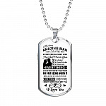 To My Dear Amazing Man Everything In My Life Has Led Me To You Couple In Love Saying Quote Dog Tag Necklace - Dog Tag (Silver)