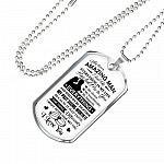 To My Dear Amazing Man Everything In My Life Has Led Me To You Couple In Love Saying Quote Dog Tag Necklace - Dog Tag (Silver)