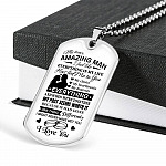 To My Dear Amazing Man Everything In My Life Has Led Me To You Couple In Love Saying Quote Dog Tag Necklace - Dog Tag (Silver)
