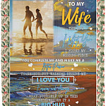 Personalized Photo To My Wife Blanket, White, Cozy Plush Fleece Blanket - 50x60 Personalized Photo To My Wife Blanket, White, Cozy Plush Fleece Blanket - 50x60