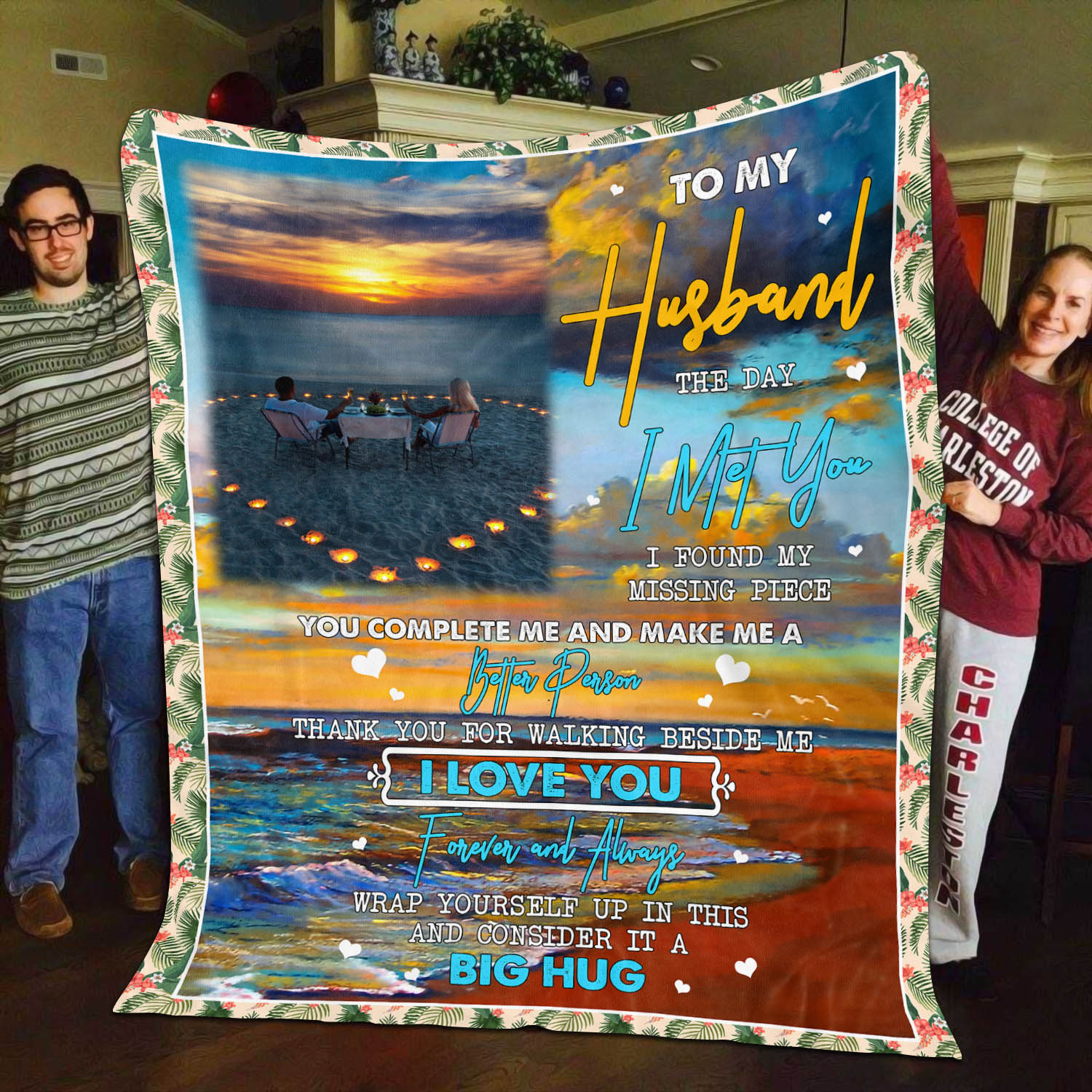 10VT. To My Husband The Day I Met Custom blanket mk2