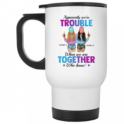 14 oz. White Travel Mug